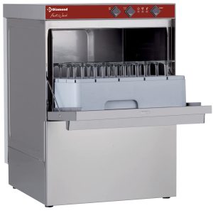 Glazen- en vaatwasser vierkante korf 450x450 mm + afvoerpomp