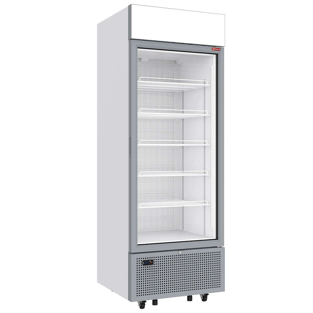 Vriesvitrine 646 liter - 6 niveaus met lichtbak - WIT