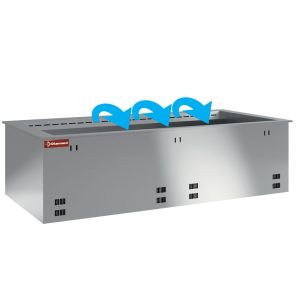 Element koelbak gekoeld, geventileerd 4x GN 1/1 (zonder hermetische unit)