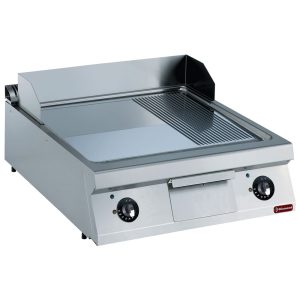 Elektrische bakplaat 2/3 vlak en 1/3 geribd  -TOP-