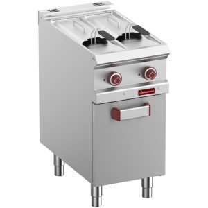 Elektrische friteuse 2 pannen 7 liter op onderkast