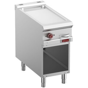 Gladde elektrische bakplaat, verchroomd, mod.1/2, open onderbouw