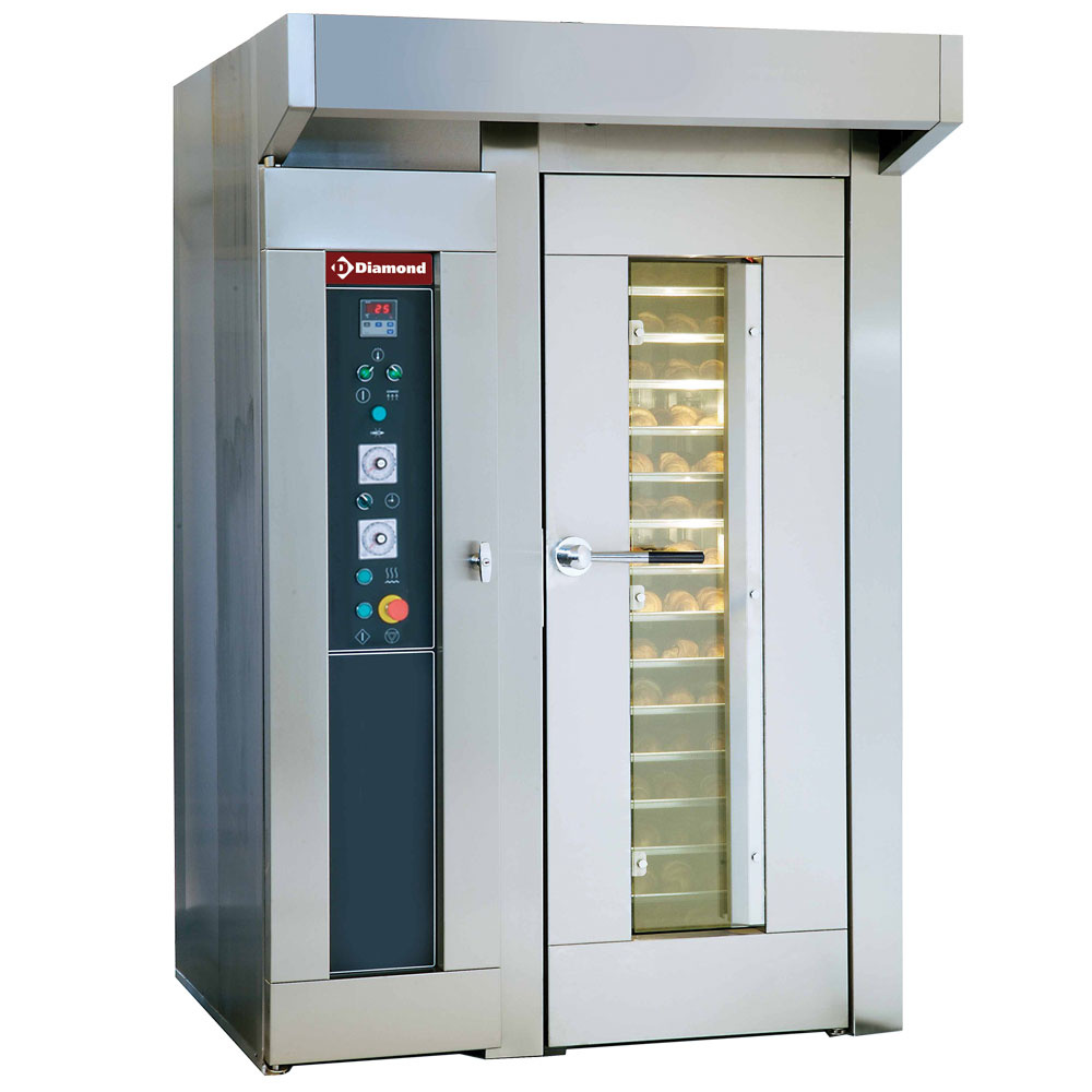Rotatieoven voor bakkerij en banket, 15 of 18 niveaus (450x650 mm of 500x700 mm)