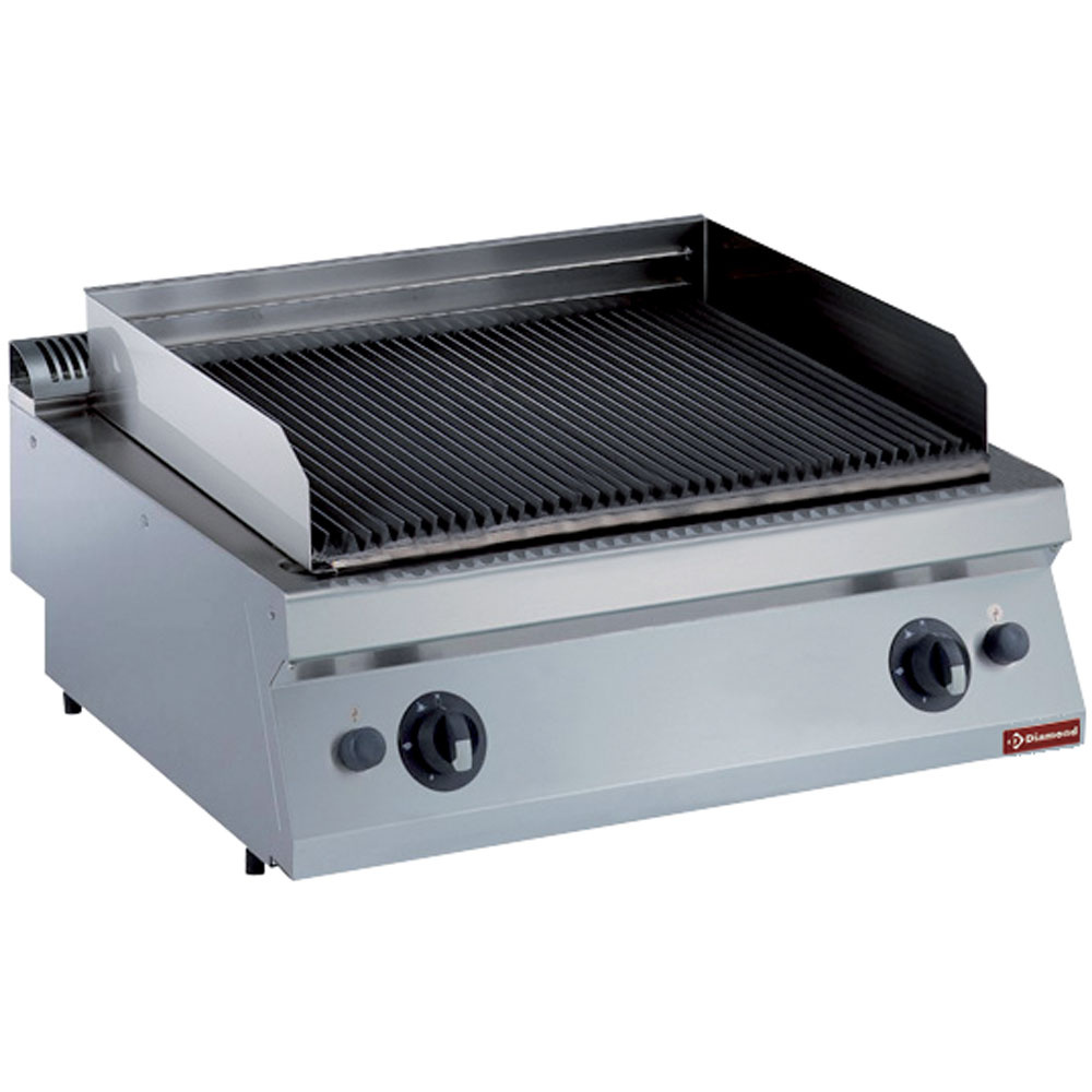 Gasgrill op lavasteen, ijzeren rooster 1 mod. -TOP-
