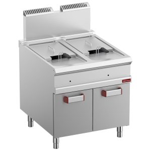 Gasfriteuse 2 bakken 18 liter (2x 18 kW) op onderkast