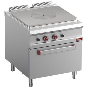 Platte kookplaat op gasoven