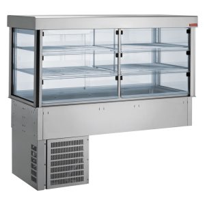 Gekoelde vitrine en gekoelde bak 3 GN 1/1