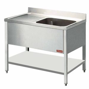 Spoelbak 1 bak 600x500xh325, afdruipvlak links