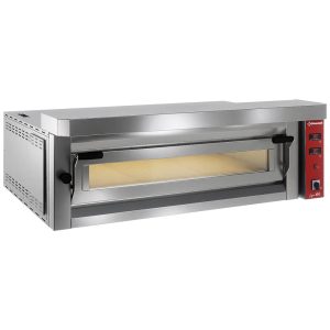 Elektrische pizzaoven "extra large", 6 pizza's 350 mm - VOLLEDIG vuurvaste steen