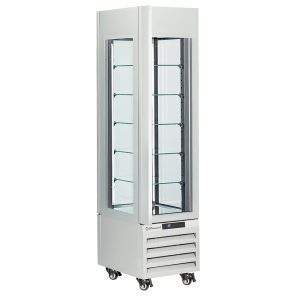 FULL vitrine 260 Lt., 5 glazen niveaus, geventileerd - PATISSERIE - WIT