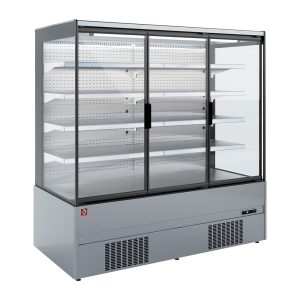 Koelwandmeubel, zelfbediening, draaideuren - VOLLEDIG INOX