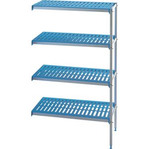 Hoekrek in aluminium 4 niveaus "Modular Rack"
