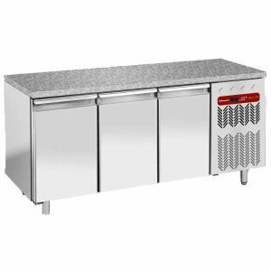 Vrieswerkbank, geventileerd, 3 deuren EN 600x400 - Granieten blad