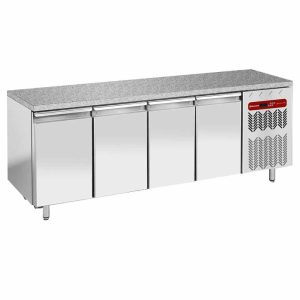 Vrieswerkbank, geventileerd, 4 deuren EN 600x400 - Granieten bovenblad