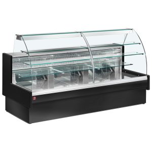 Koeltoonbank, statisch, ladensysteem, zonder reserve - ZWART