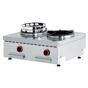 Tafelmodel gaswokbrander, dubbele brander (2x 13 kW)