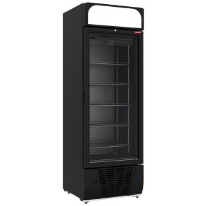 Negatieve koelvitrine 496 liter - 6 niveaus met lichtbak - ZWART