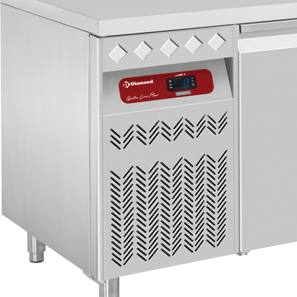 Wandmodel geventileerde koelwerkbank, 2 deuren GN 1/1, 260 liter, unit links - Afbeelding 4