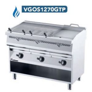 Gas-stoomgrill – Watergrill T-model, 33 kW, 120 × 70 cm, 20 mbar
