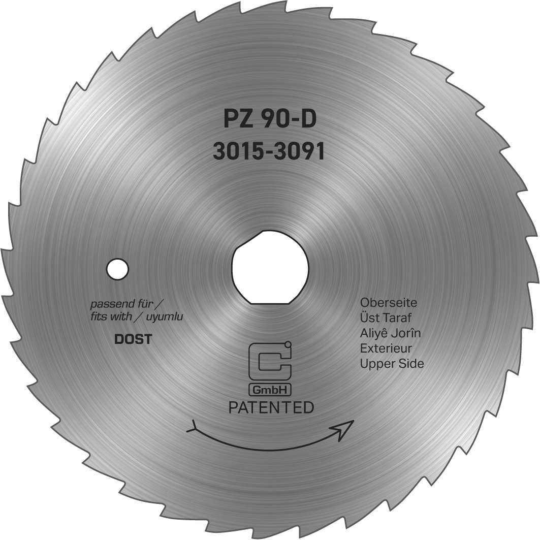 Speciale aanbieding cirkelmes voor Dost Ø 90mm - gekarteld - Afbeelding 2