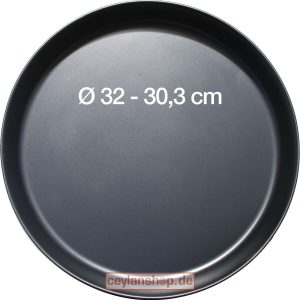 Pizzaplaat, blauw staal Ø 320 (300) mm x 25 mm