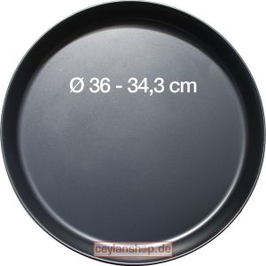 Pizzavorm, blauwstaal Ø 36 (34) cm x 2,5 cm Speciale aanbieding