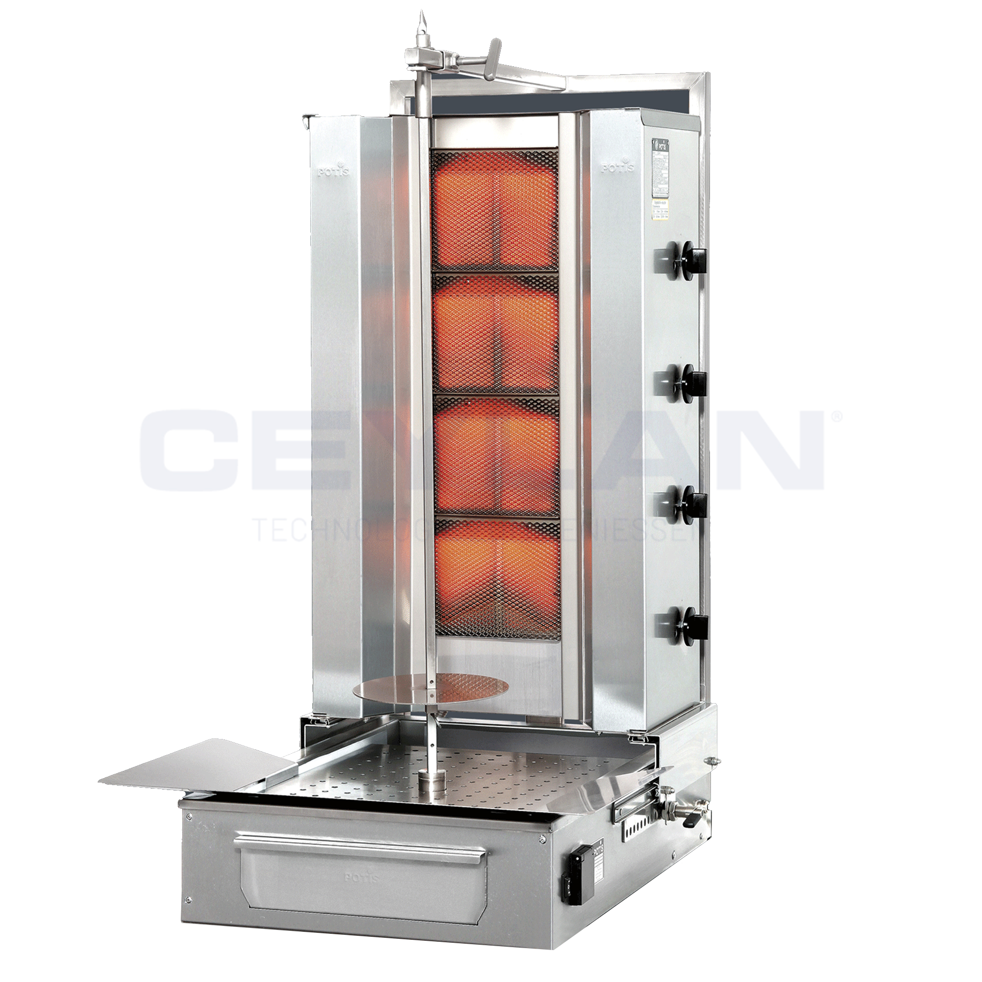 POTIS Dönergrill F GD4 "Aardgas" 20 mbar