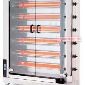 CEYLAN Gas-kippengrill – 6 spiesen voor maximaal 30 kippen, 28,2 kW, aardgas 20 mbar