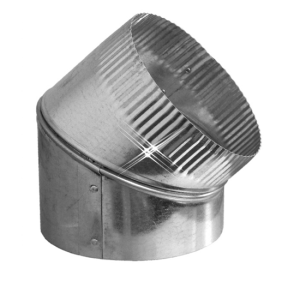 Aluminium bocht 45 graden 100 mm