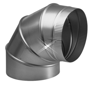Aluminium bocht 90 graden 100 mm