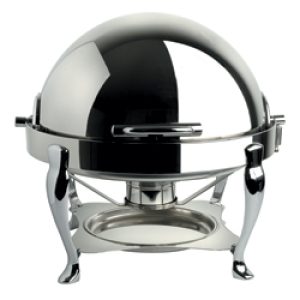Roestvrijstalen "afgerond" komfoor, "roll-top" deksel, GN 1/1-65 mm