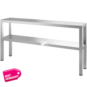 Rvs etagère 2 hoog 1000x300x700 mm