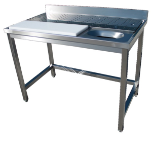 Rvs voorbereidingstafel voor groente 1400x700x900 mm