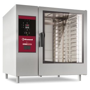 Elektrische oven directe stoom en convectie, 10xGN2/1+reiniging
