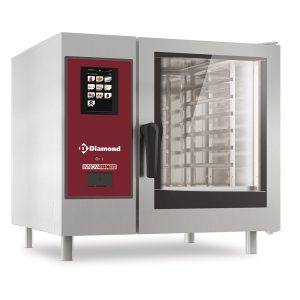 Gasoven "TOUCH" boiler stoom en convectie 6xGN1/1+ Reiniging